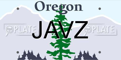 JAVZ Oregon License Plate