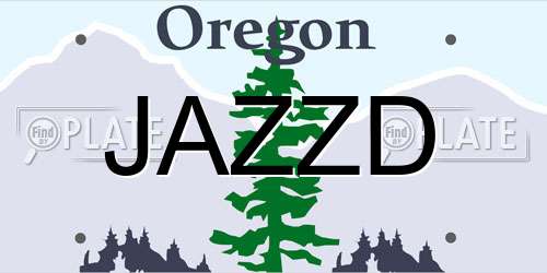 JAZZD Oregon License Plate