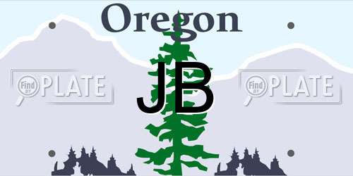 JB Oregon License Plate