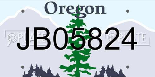 JB05824 Oregon License Plate