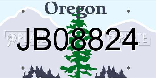JB08824 Oregon License Plate
