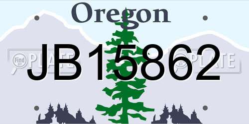 JB15862 Oregon License Plate