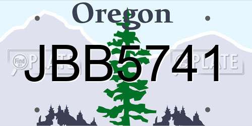 JBB5741 Oregon License Plate