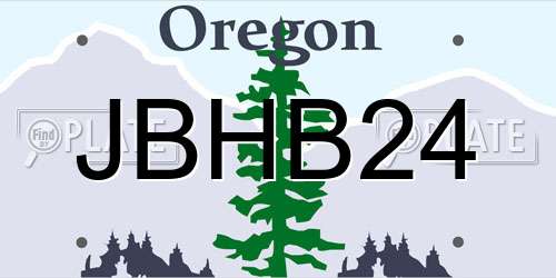 JBHB24 Oregon License Plate