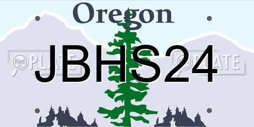 JBHS24 Oregon License Plate