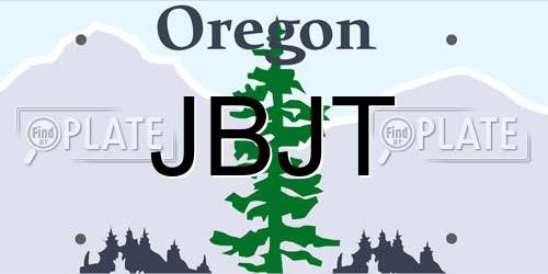 JBJT Oregon License Plate