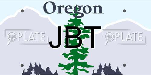 JBT Oregon License Plate