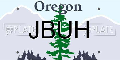 JBUH Oregon License Plate