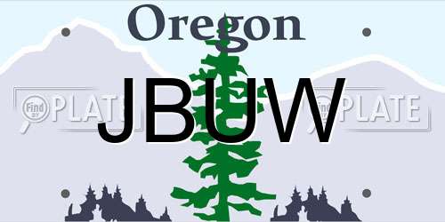 JBUW Oregon License Plate