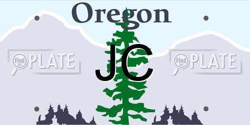 JC Oregon License Plate