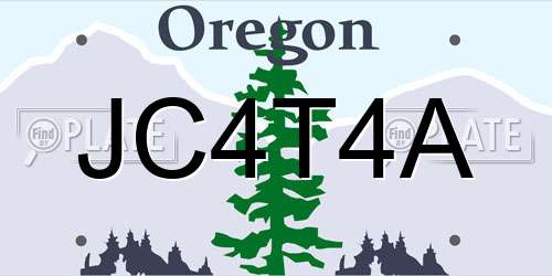 JC4T4A Oregon License Plate