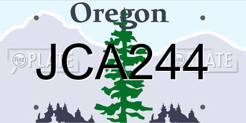 JCA244 Oregon License Plate