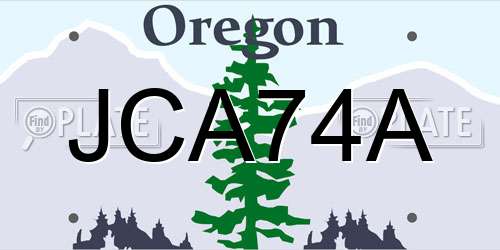 JCA74A Oregon License Plate