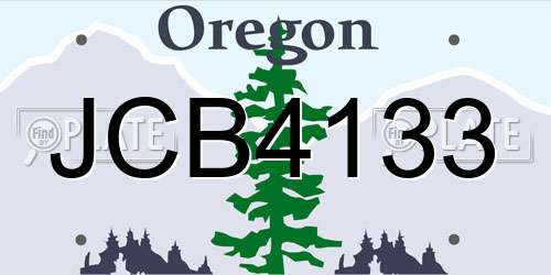JCB4133 Oregon License Plate