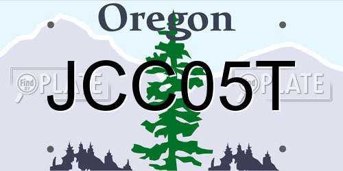 JCC05T Oregon License Plate