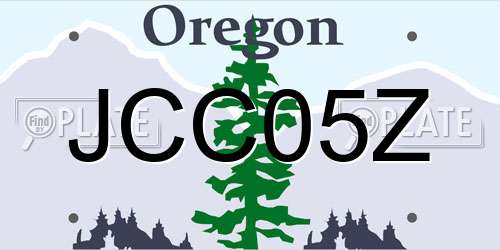 JCC05Z Oregon License Plate