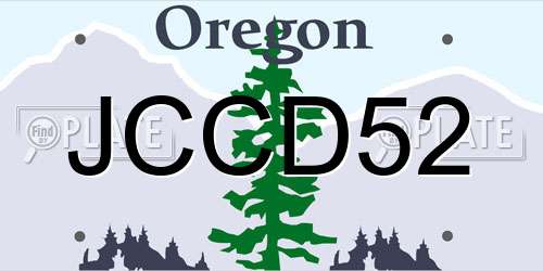 JCCD52 Oregon License Plate