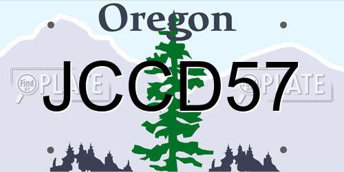 JCCD57 Oregon License Plate