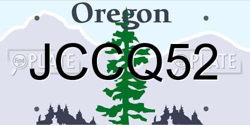 JCCQ52 Oregon License Plate