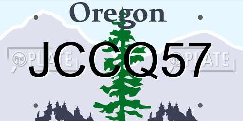 JCCQ57 Oregon License Plate