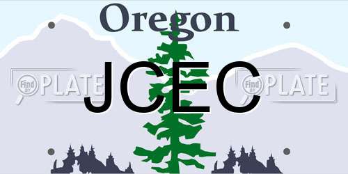 JCEC Oregon License Plate