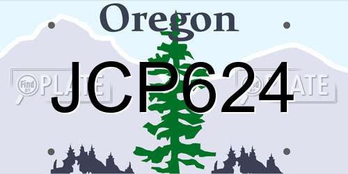 JCP624 Oregon License Plate