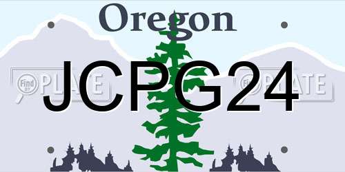 JCPG24 Oregon License Plate