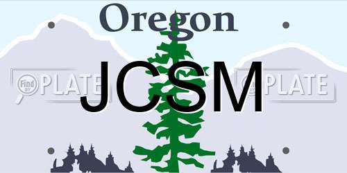 JCSM Oregon License Plate