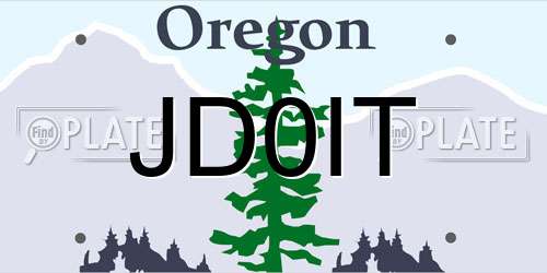 JD0IT Oregon License Plate
