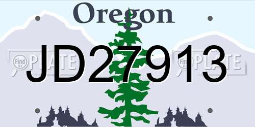 JD27913 Oregon License Plate