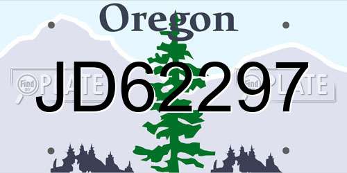 JD62297 Oregon License Plate