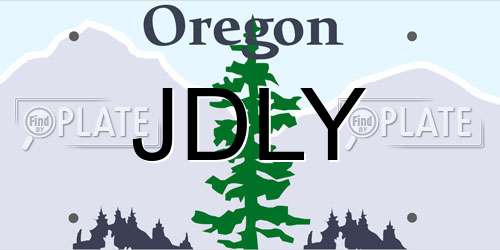 JDLY Oregon License Plate