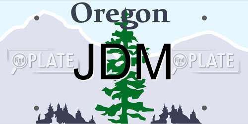 JDM Oregon License Plate
