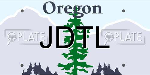 JDTL Oregon License Plate