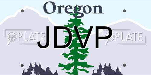 JDVP Oregon License Plate