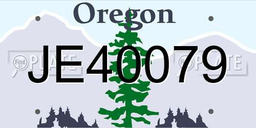 JE40079 Oregon License Plate