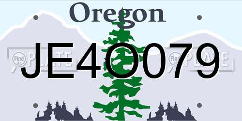JE4O079 Oregon License Plate