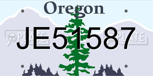 JE51587 Oregon License Plate