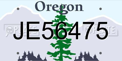 JE56475 Oregon License Plate