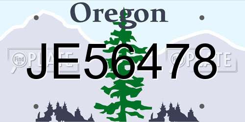 JE56478 Oregon License Plate