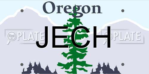 JECH Oregon License Plate