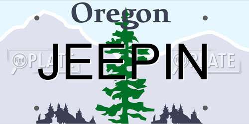 JEEPIN Oregon License Plate
