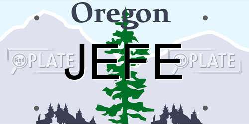 JEFE Oregon License Plate