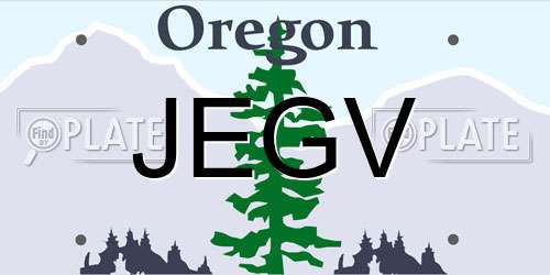 JEGV Oregon License Plate