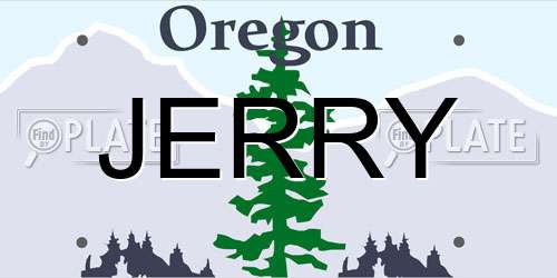 JERRY Oregon License Plate