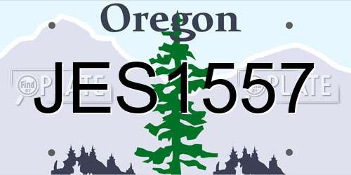 JES1557 Oregon License Plate