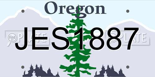 JES1887 Oregon License Plate