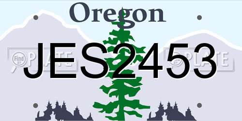 JES2453 Oregon License Plate