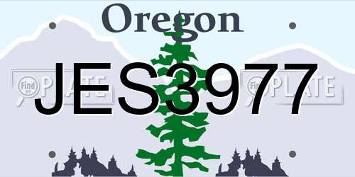 JES3977 Oregon License Plate
