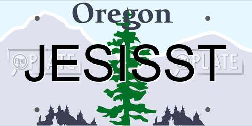 JESISST Oregon License Plate